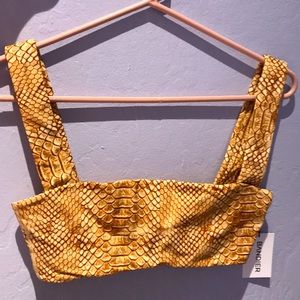 Bandier We Wore What Snakeskin sports bra